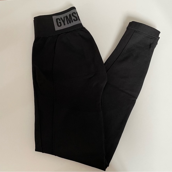 Gymshark Flex High Waisted Leggings - Black/Charcoal - Picture 3 of 3